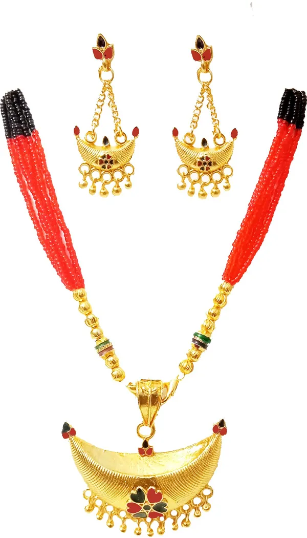Assamese_Traditional_Red_And_Black_Colour_Joonbiri_Tassel_Set_For_Women